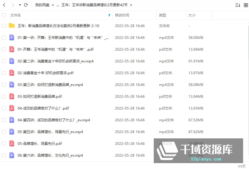 王岑：王岑讲新消费品牌增长2月更新42节-千域资源库