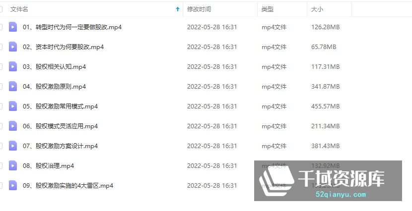 臧其超：《股权激励与合伙人设计》 300分钟线上视频课 9集视频 【完结】-千域资源库