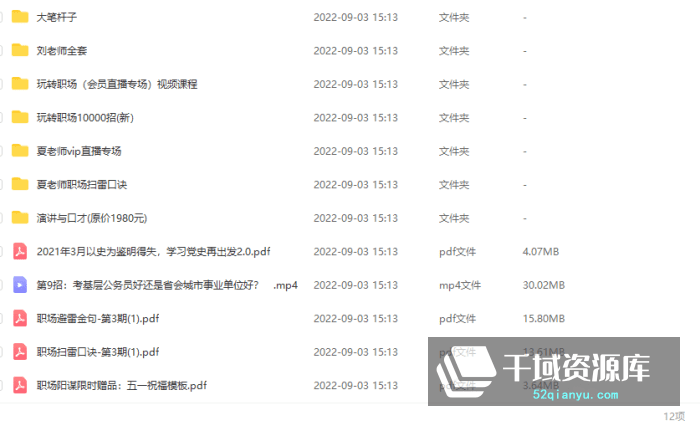 夏晓华课程合集-《玩转职场-直播课》《演讲与口才》《大笔杆子训练营》等[131.33GB/MP4/PDF]-千域资源库