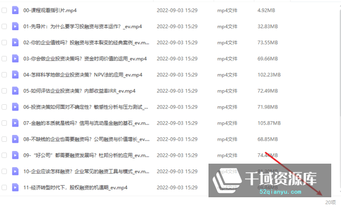 吴梓境视频课-《企业投融资管理与资本运作》[1.39GB/MP4]-千域资源库