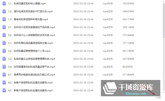 桔子会-5套课程合集-《私域流量百年先速成班/总裁班》原价12800赠送社群藏宝图[MP4/PNG/21.31GB]百度网盘-千域资源库